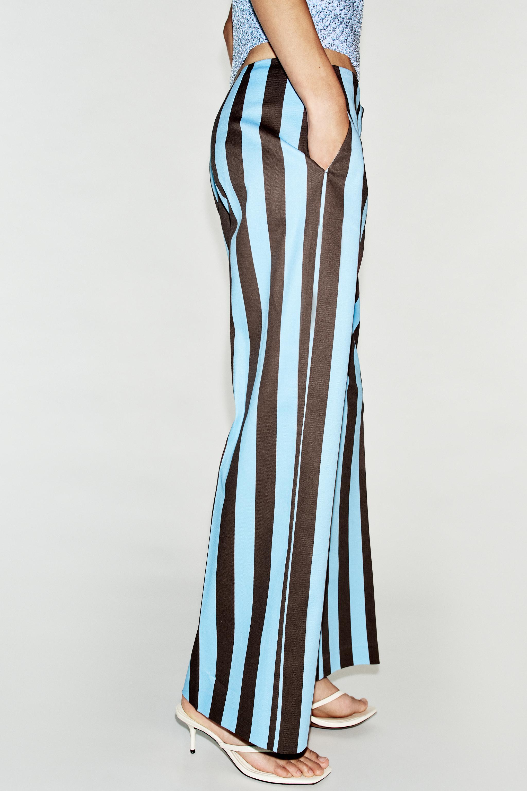 PANTALON DROIT À RAYURES